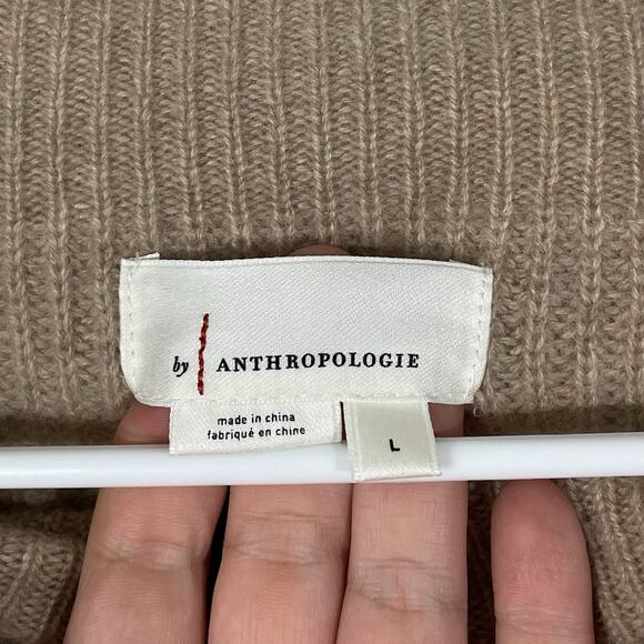 Anthropologie The Enza Oversized Ribbed 100% Cashmere Vest Size Large - Picture 4 of 6